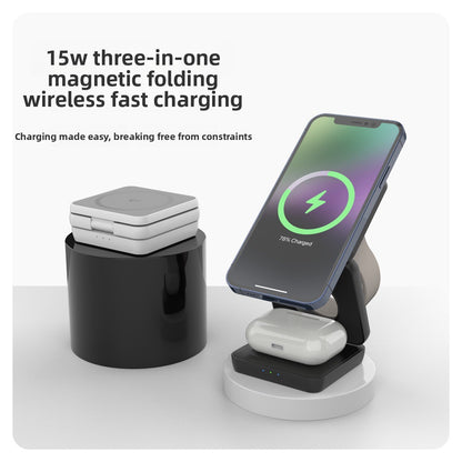 Magnetic Wireless Charger with Foldable Stand