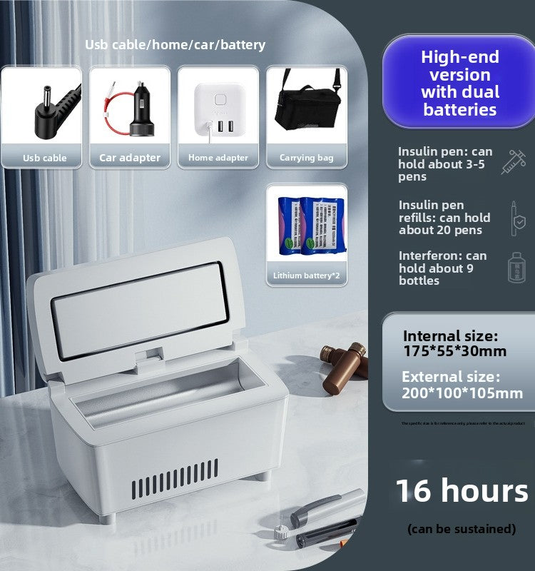 Portable Insulin Refrigerator Car Home Medical Cooler Box