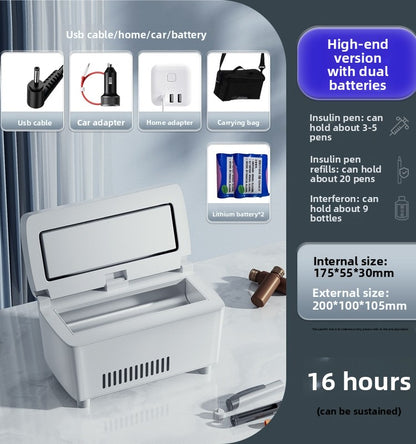 Portable Insulin Refrigerator Car Home Medical Cooler Box