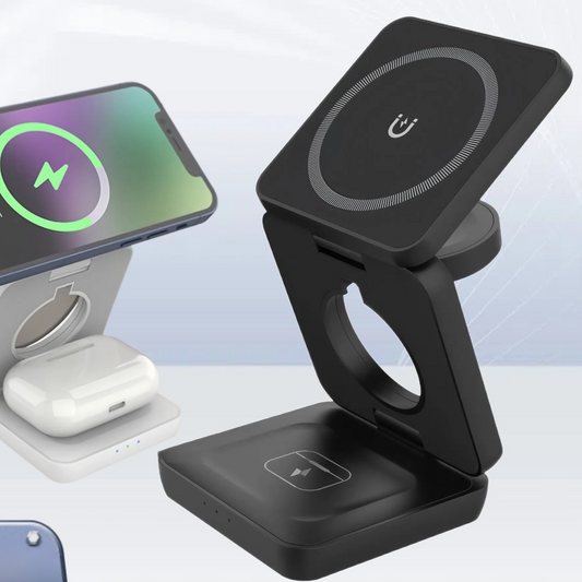 Magnetic Wireless Charger with Foldable Stand